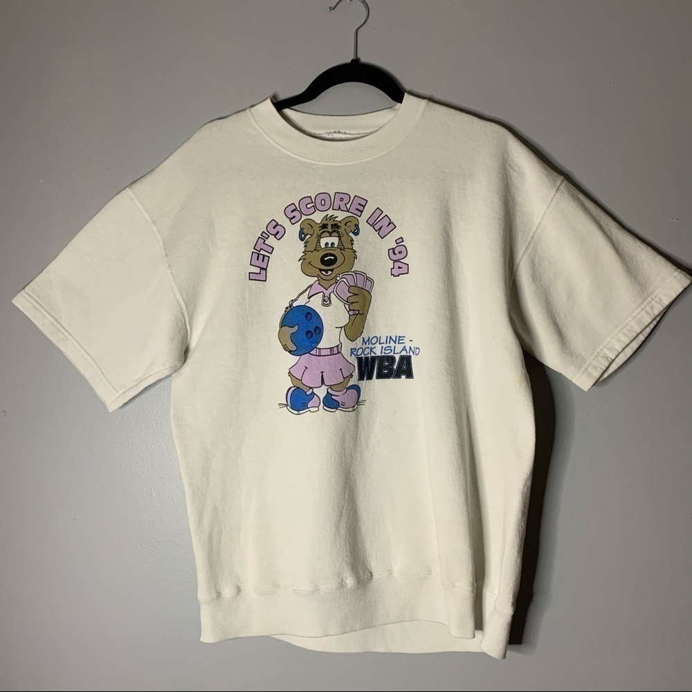 VINTAGE 1994 WBA Moline Rock Island Short Sleeve CrewNeck